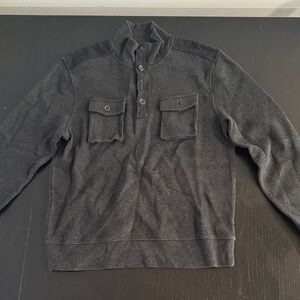 Banana Republic Charcoal Button-Up Men's Sweater Size Large